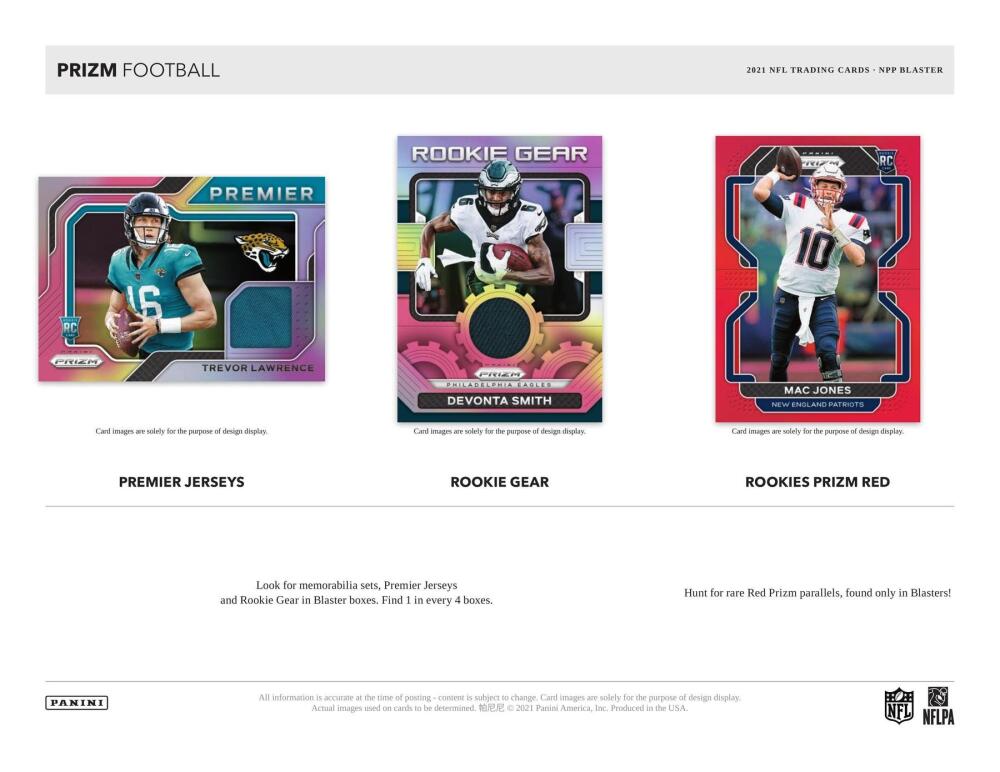 2021 Panini Prizm Football 6-Pack Blaster Box (Lazer Prizms!) Image 4