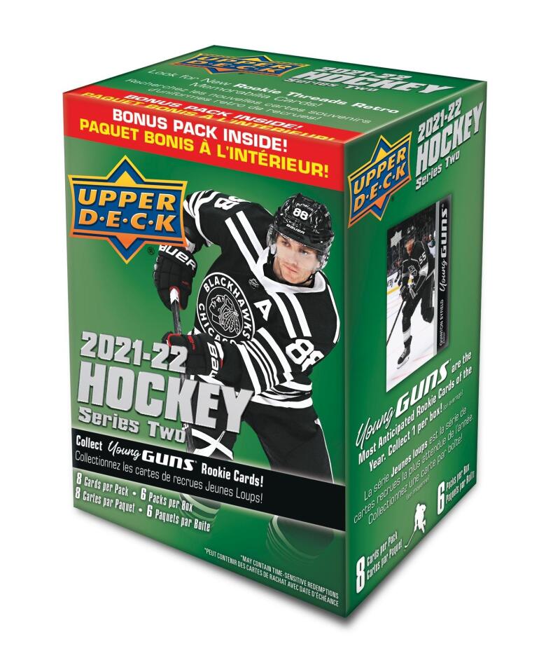 2021-22 Upper Deck Series 2 Hockey 6-Pack Blaster Box Image 1