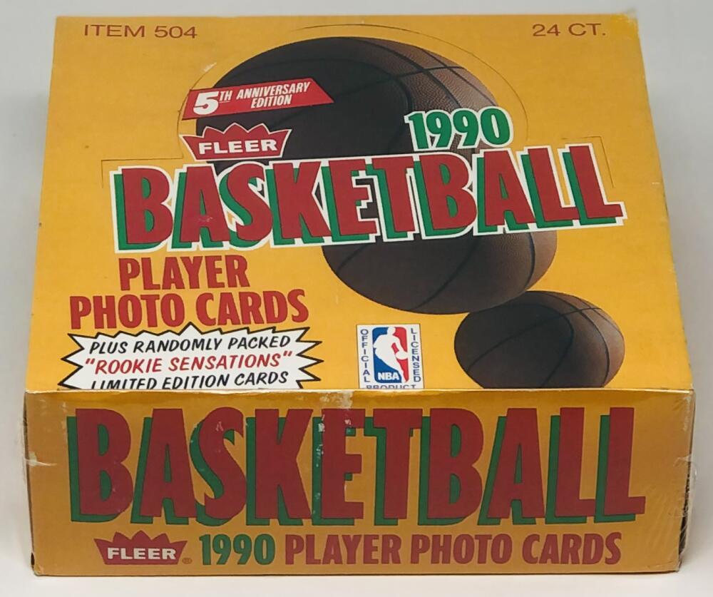 1990-91 Fleer Jumbo Pack Basketball Cello Box Image 4