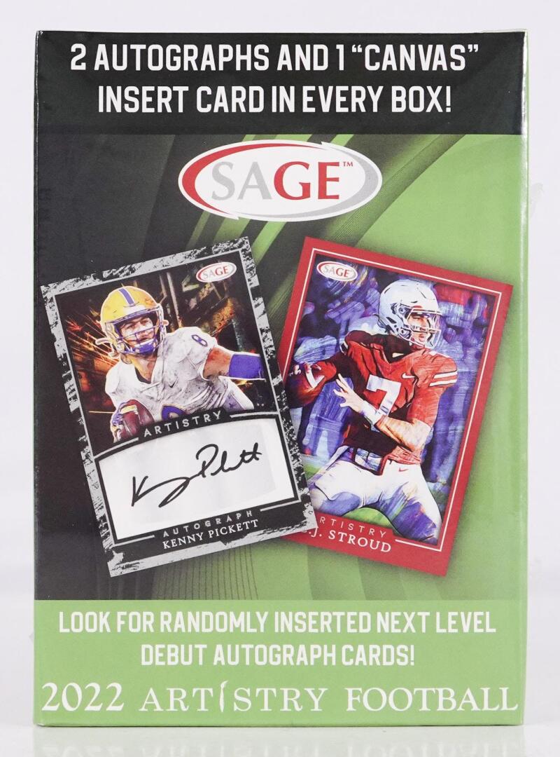 2022 Sage Artistry Football Blaster Box Image 2