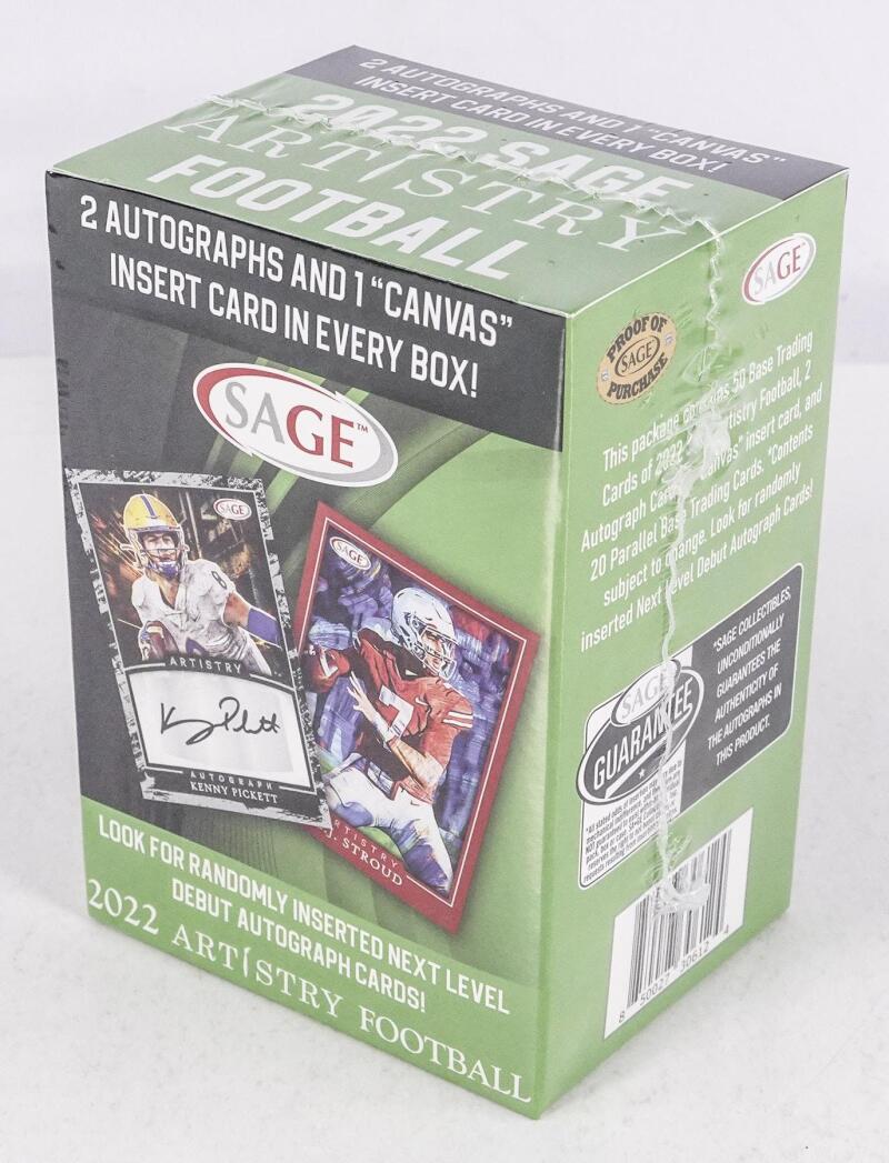 2022 Sage Artistry Football Blaster Box Image 1