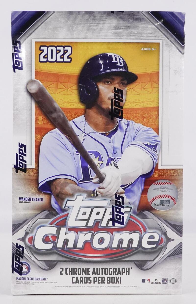 2022 Topps Chrome Baseball Hobby Box Image 1