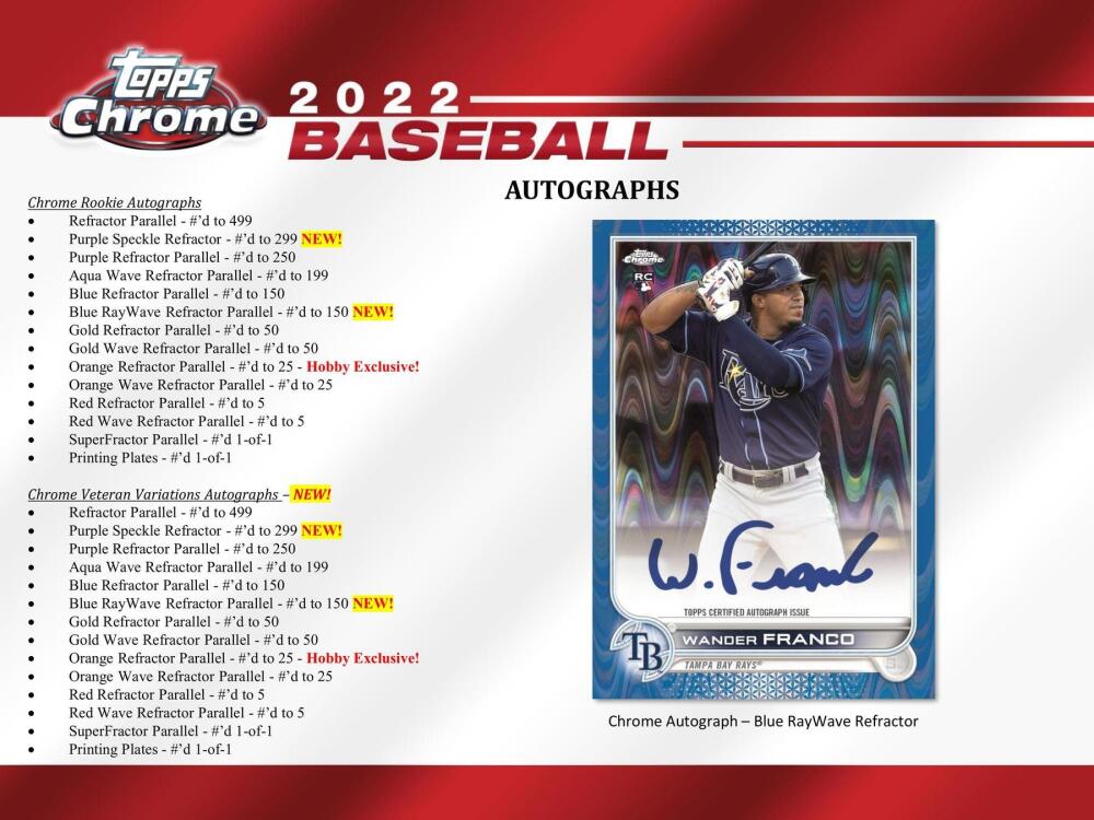 2022 Topps Chrome Baseball Hobby Box Image 7