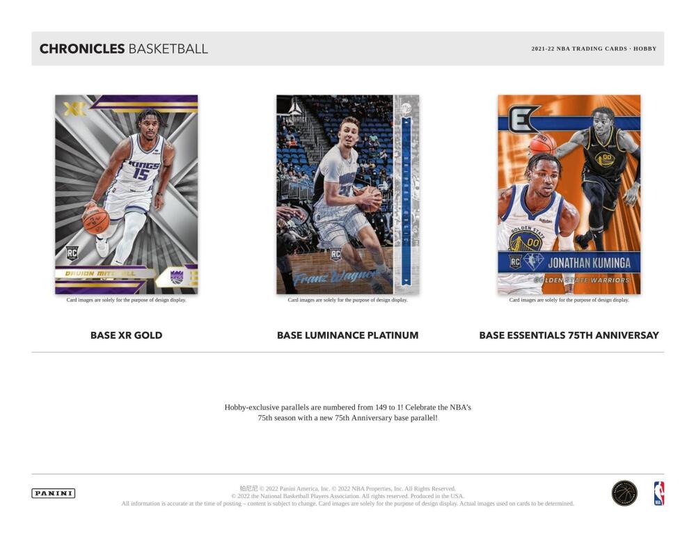 2021-22 Panini Chronicles Basketball Hobby Box Image 5