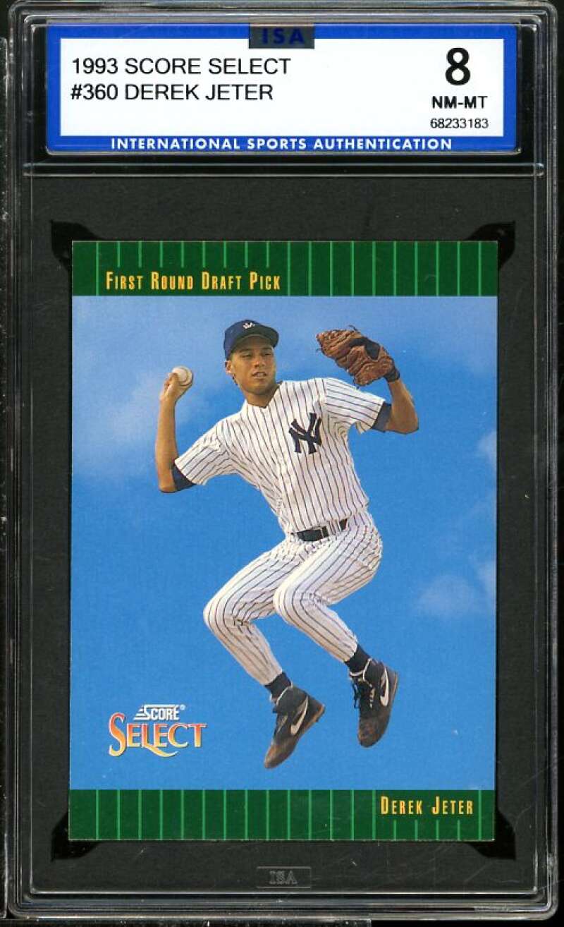 Derek Jeter Rookie Card 1993 Select #360 ISA 8 NM-MT Image 1