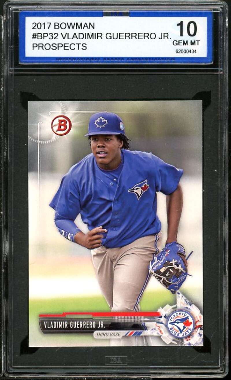 Vladimir Guerrero Jr Card 2017 Bowman Prospects #BP32 ISA 10 MINT Image 1