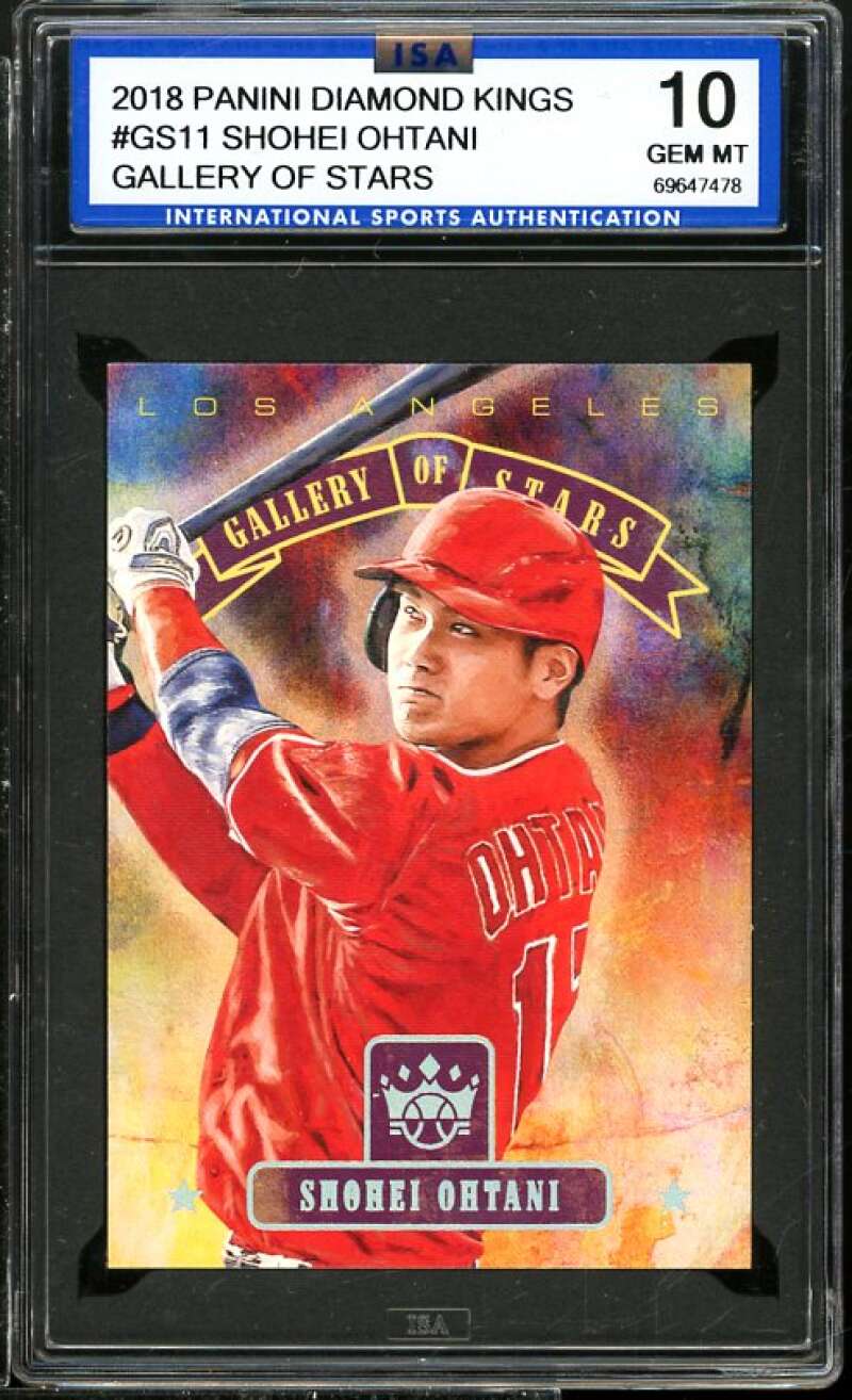 Shohei Ohtani Rookie Card 2018 Panini Diamond Kings Gallery Of Stars ISA 10 MINT Image 1