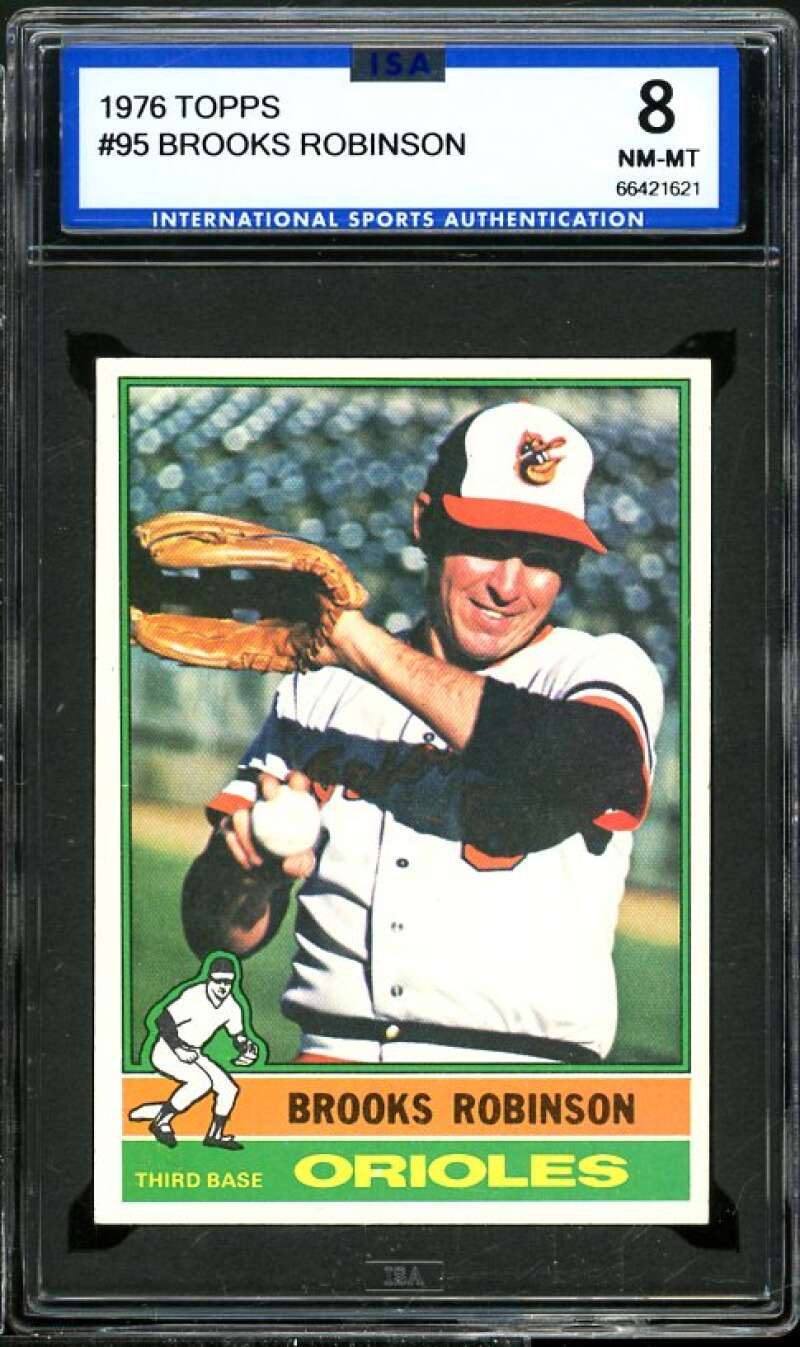 Brooks Robinson Card 1976 Topps #95 ISA 8 NM-MT Image 1