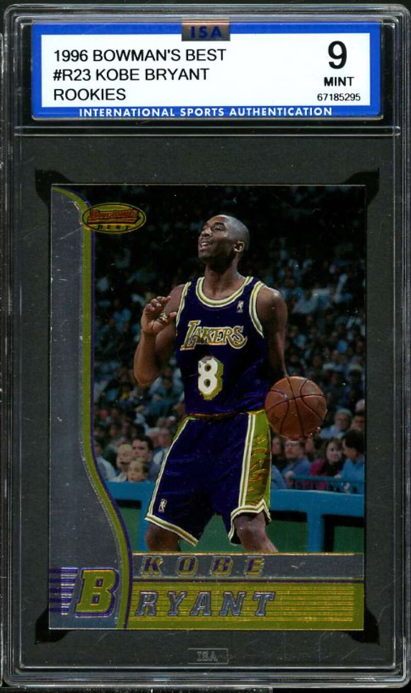 Kobe Bryant Rookie Card 1996-97 Bowman's Best #r23 ISA 9 MINT Image 1