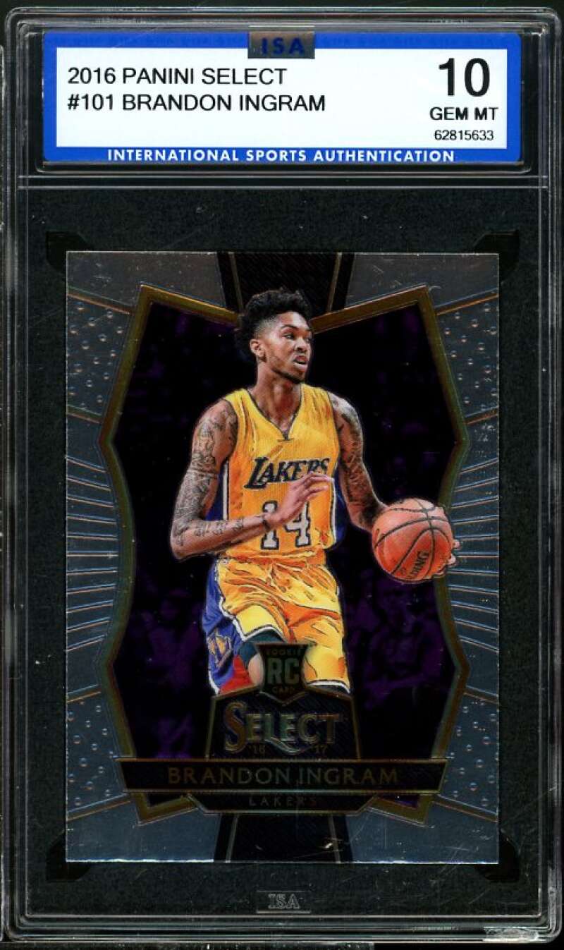 Brandon Ingram Rookie Card 2016-17 Panini Select #101 ISA 10 GEM MINT Image 1