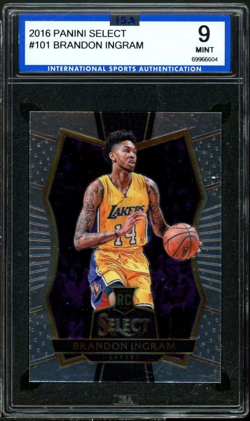 Brandon Ingram Rookie Card 2016-17 Panini Select #101 ISA 9 MINT Image 1