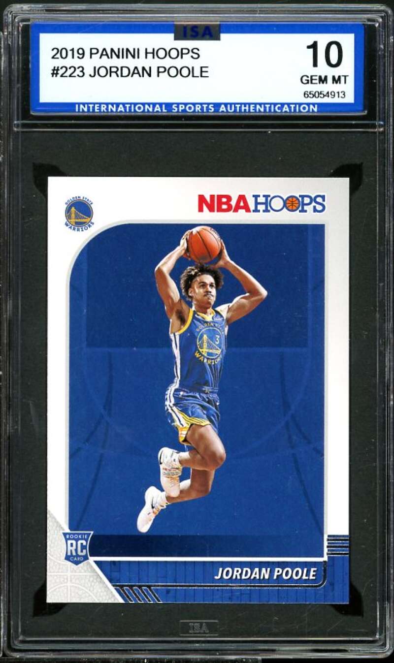 Jordan Poole Rookie Card 2019-20 Panini Hoops #223 ISA 10 GEM MINT Image 1