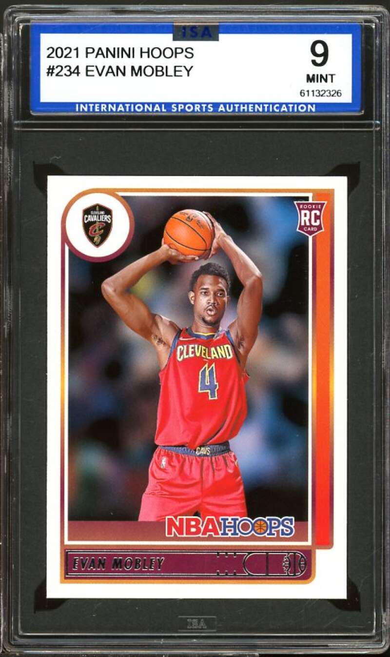 Evan Mobley Rookie Card 2021-22 Panini Hoops #234 ISA 9 MINT Image 1