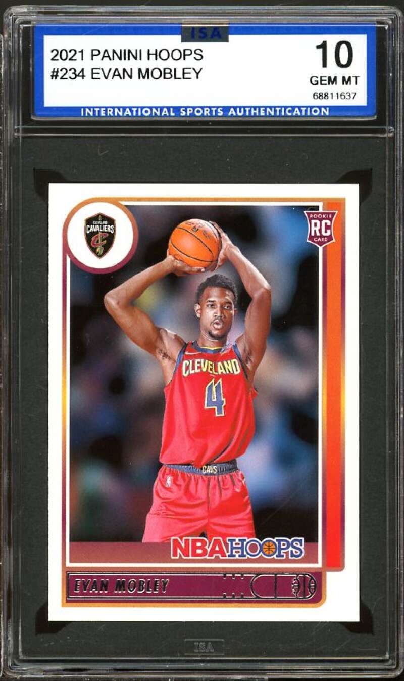 Evan Mobley Rookie Card 2021-22 Panini Hoops #234 ISA 10 GEM MINT Image 1