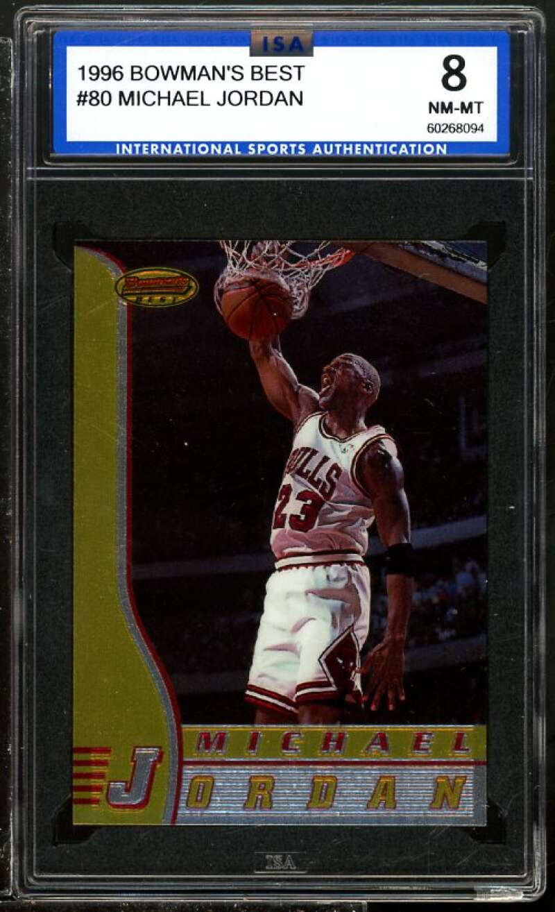 Michael Jordan Card 1996-97 Bowman's Best #80 ISA 8 NM-MT Image 1