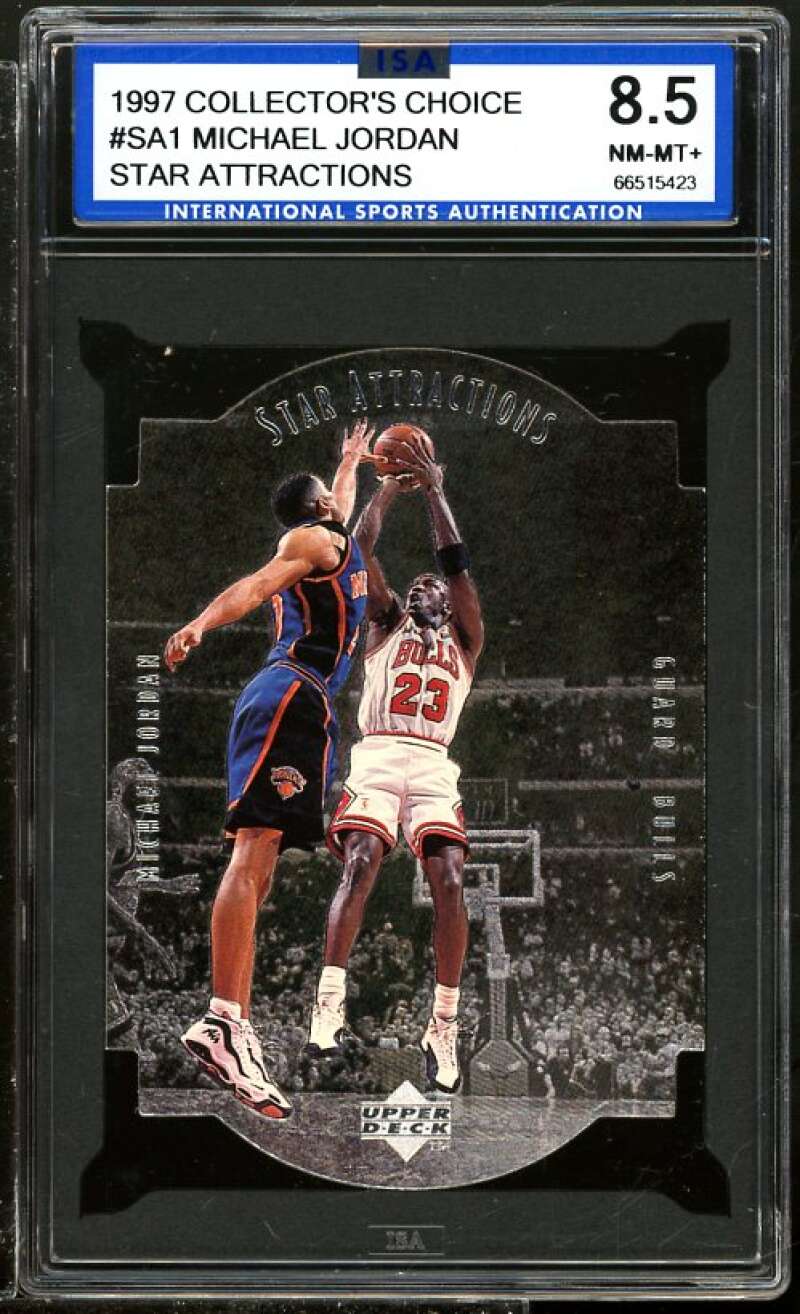 Michael Jordan Card 1997-98 CC Star Attractions #SA1 ISA 8.5 NM-MT+ Image 1