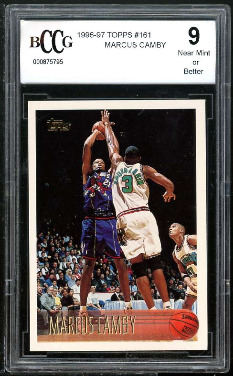 Marcus Camby Rookie Card 1996-97 Topps #161 BGS BCCG 9 Image 1