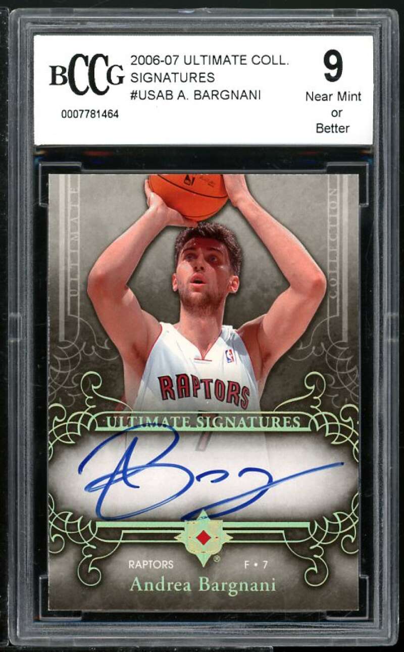 Andrea Bargnani Rookie 2006-07 Ultimate Collection Signatures #USAB BGS BCCG 9 Image 1