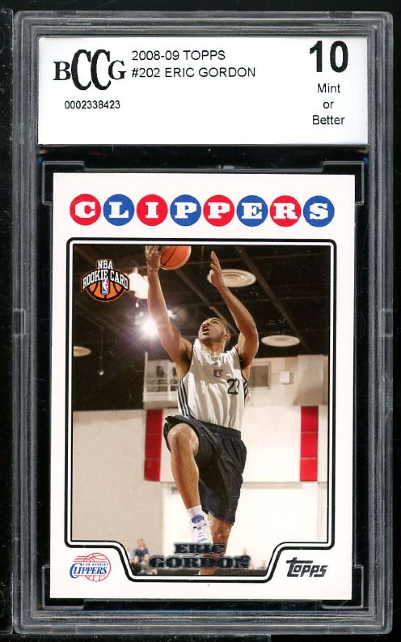 Eric Gordon Rookie Card 2008-09 Topps #202 BGS BCCG 10 Image 1