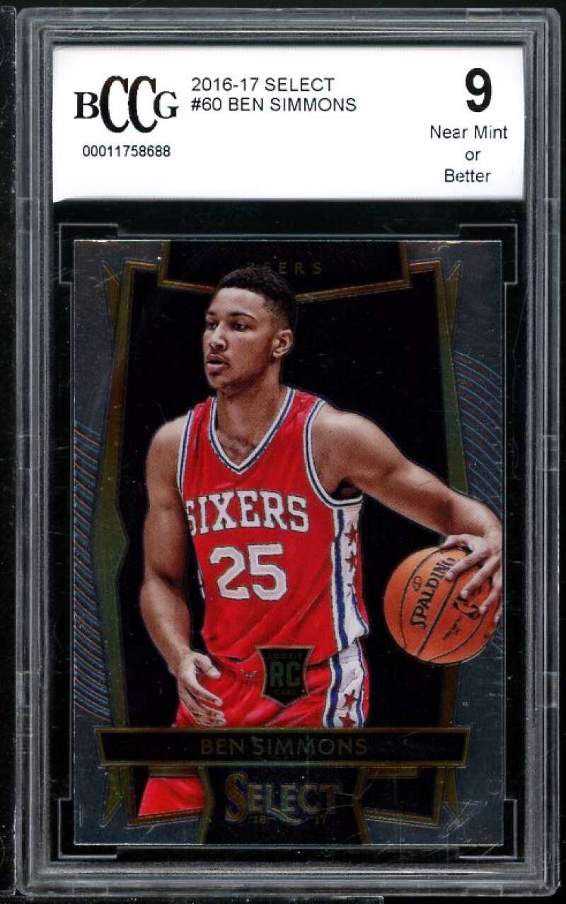 Ben Simmons Rookie Card 2016-17 Select #60 BGS BCCG 9 Image 1