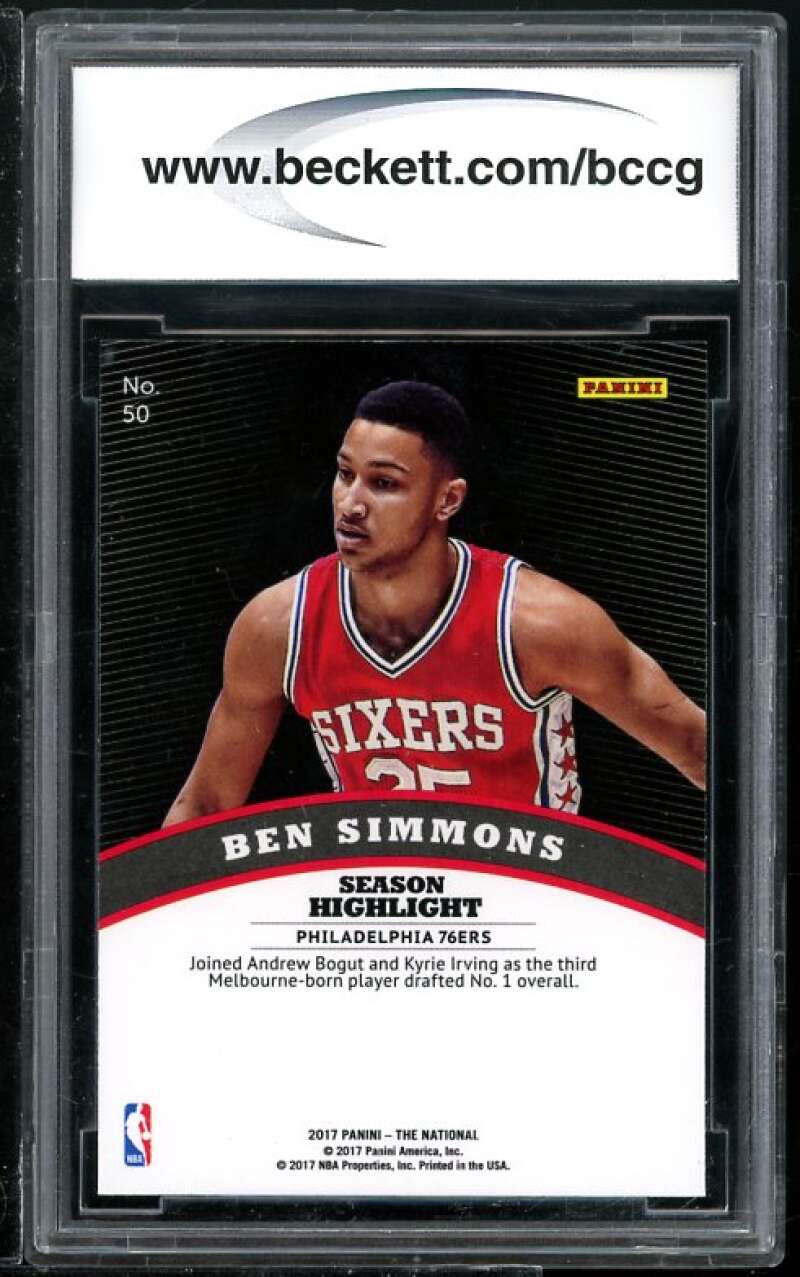 Ben Simmons Card 2017 Panini National Convention VIP #50 BGS BCCG 9 Image 2