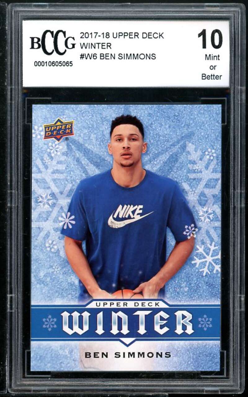 Ben Simmons Card 2017-18 Upper Deck Winter #W6 BGS BCCG 10 Image 1