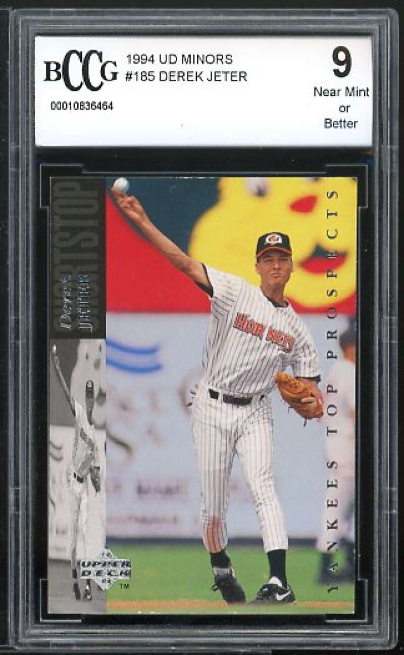 Derek Jeter Card 1994 Upper Deck Minors #185 BGS BCCG 9 Image 1