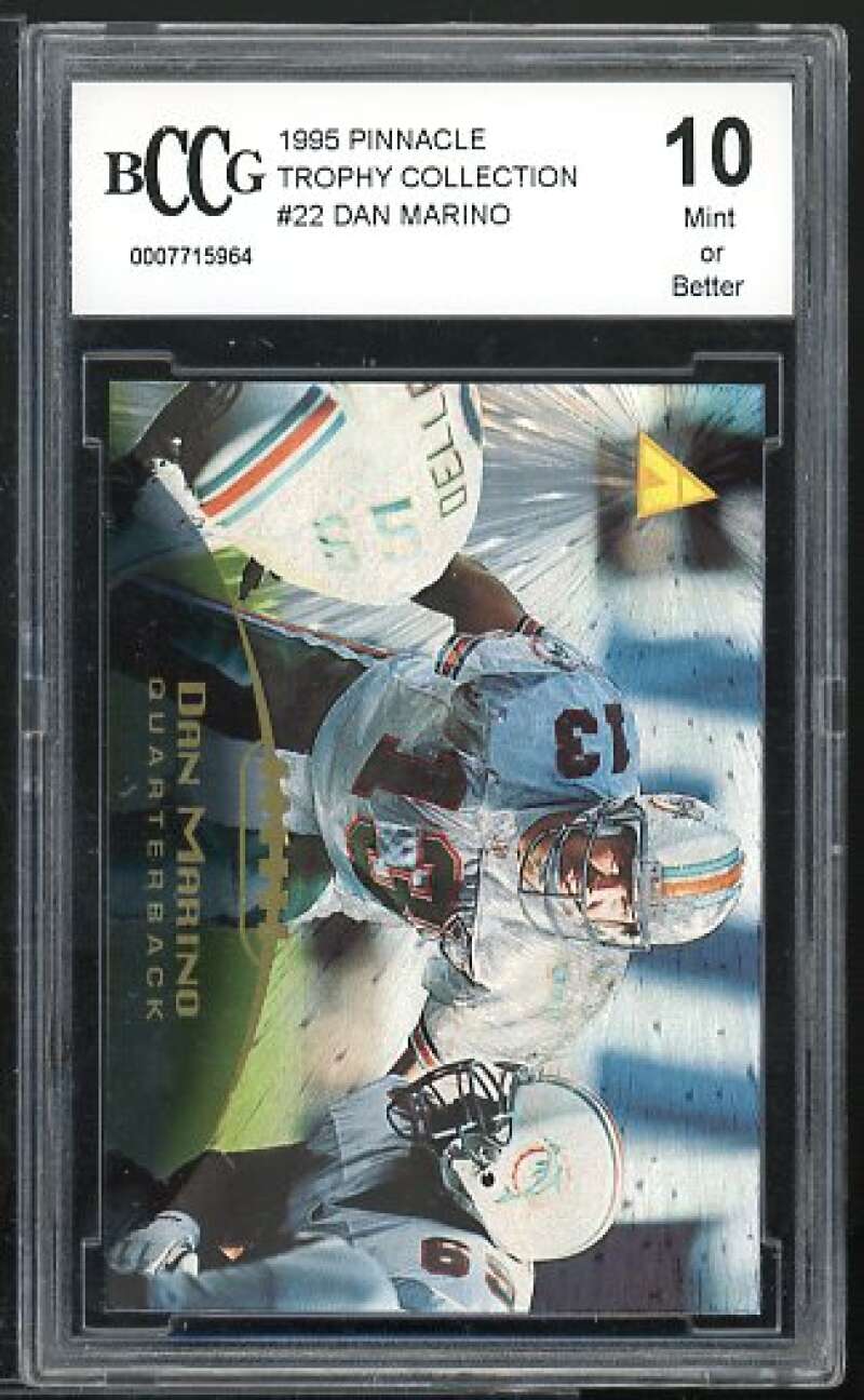 Dan Marino Card 1995 Pinnacle Trophy Collection #22 BGS BCCG 10 Image 1