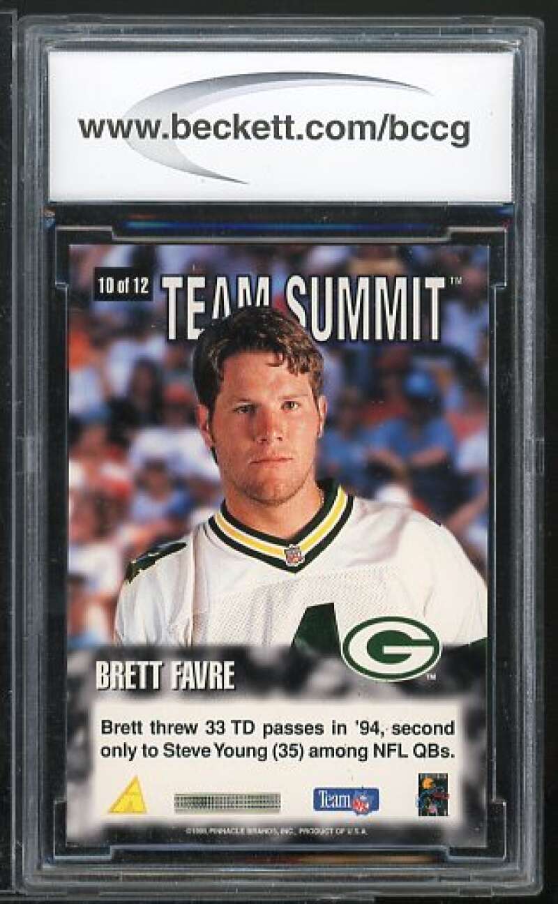 Brett Favre Card 1995 Summit Team Summit #10 BGS BCCG 10 Image 2