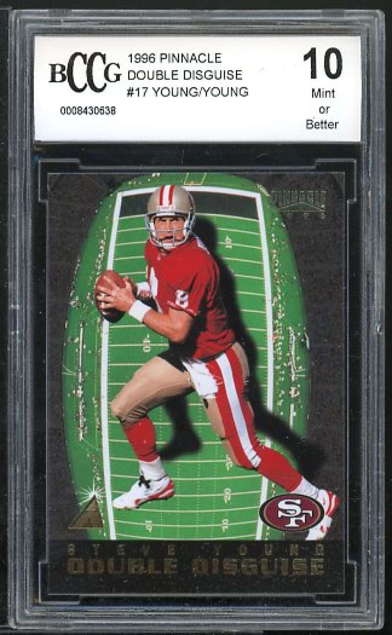 Steve Young Card 1996 Pinnacle Double Disguise #17 BGS BCCG 10 Image 1