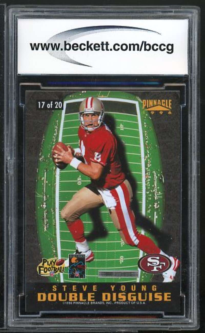 Steve Young Card 1996 Pinnacle Double Disguise #17 BGS BCCG 10 Image 2