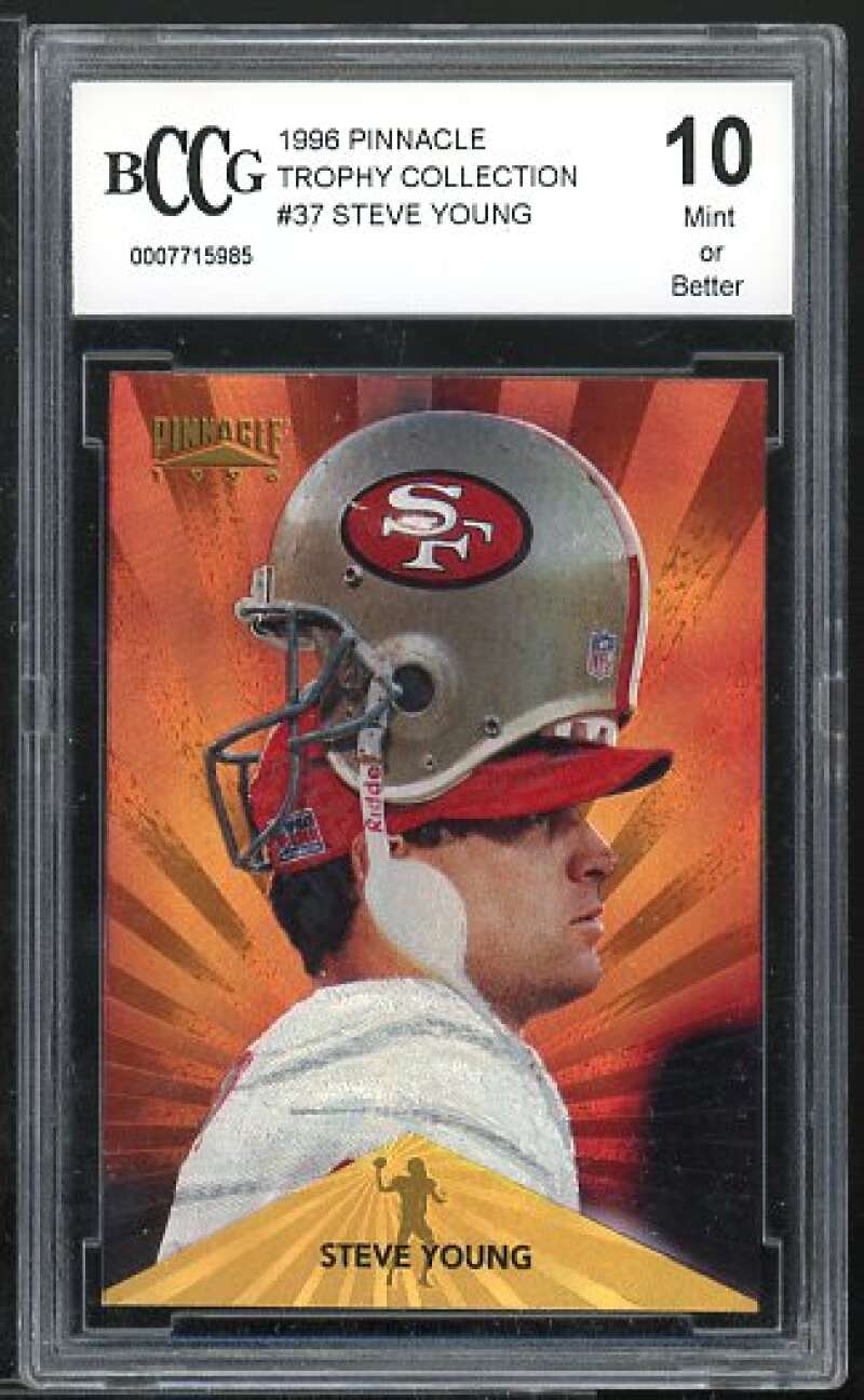 Steve Young Card 1996 Pinnacle Trophy Collection #37 BGS BCCG 10 Image 1