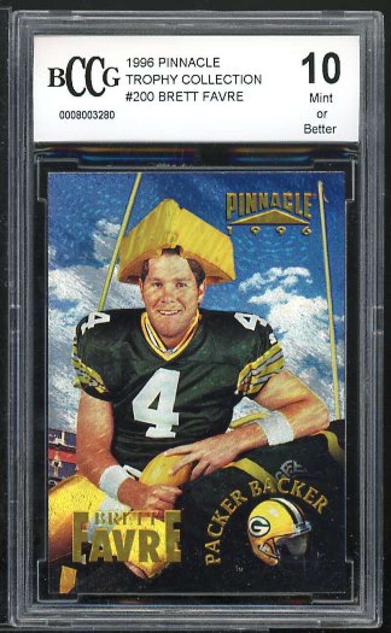 Brett Favre Card 1996 Pinnacle Trophy Collection #200 BGS BCCG 10 Image 1