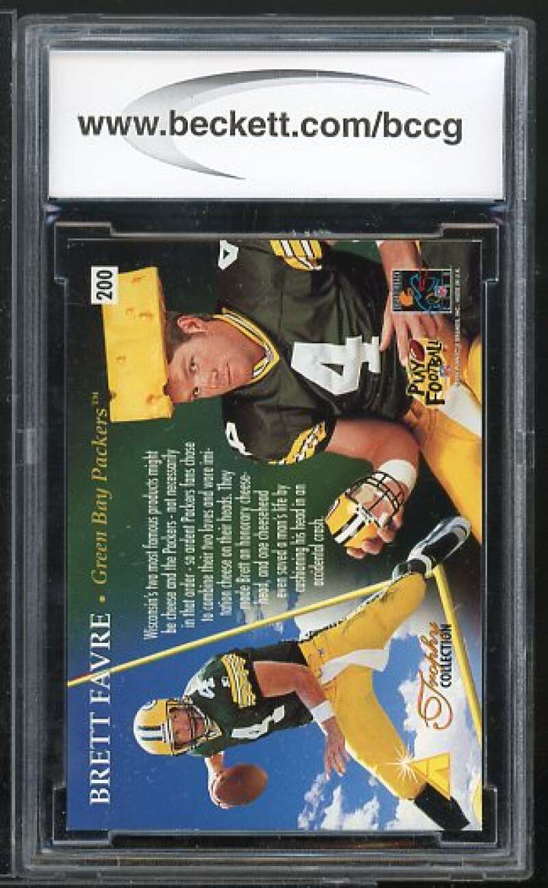 Brett Favre Card 1996 Pinnacle Trophy Collection #200 BGS BCCG 10 Image 2