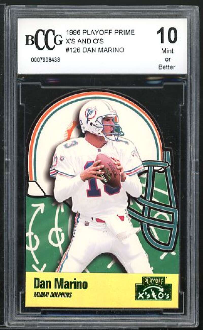 Dan Marino Card 1996 Playoff Prime X and O's #126 BGS BCCG 10 Image 1