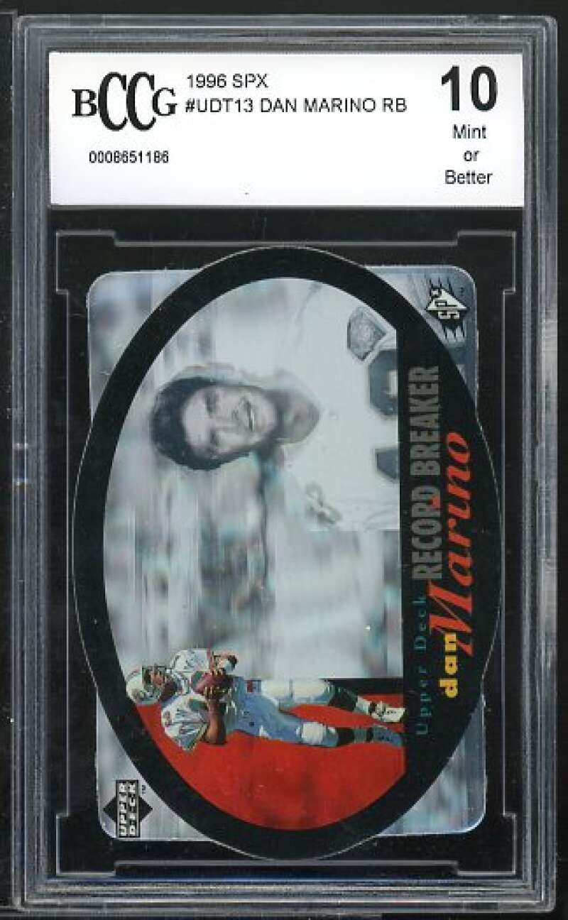 Dan Marino Card 1996 Spx #UDT13 BGS BCCG 10 Image 1