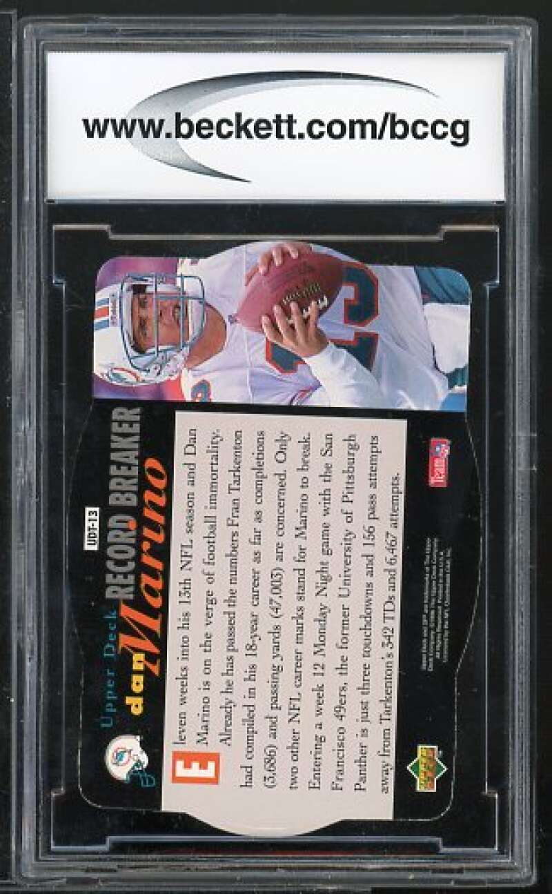 Dan Marino Card 1996 Spx #UDT13 BGS BCCG 10 Image 2