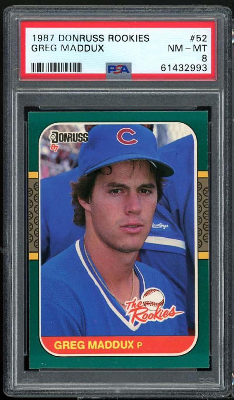 Greg Maddux Rookie Card 1987 Donruss The Rookies #52 PSA 7 Image 1