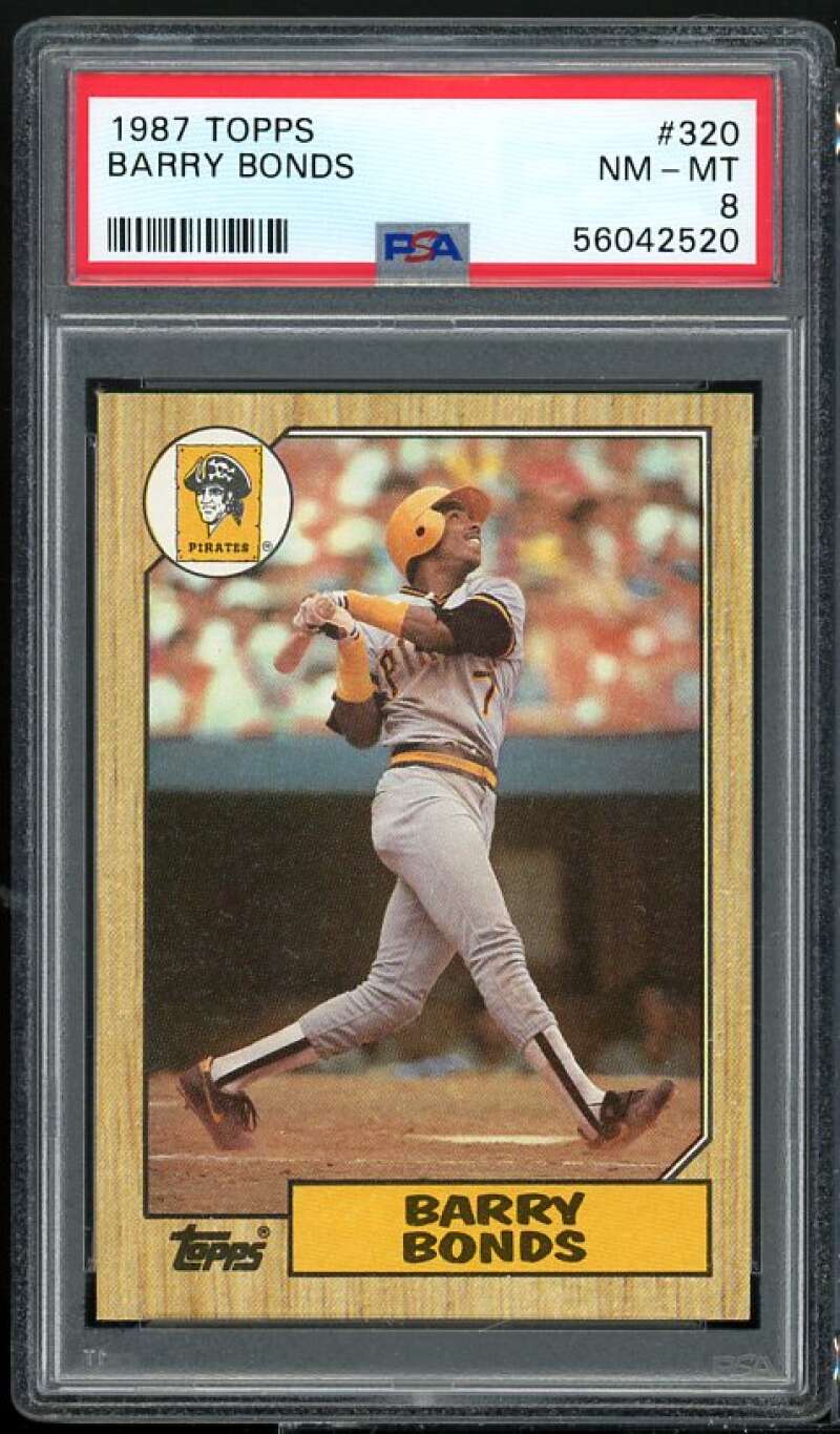 Barry Bonds Rookie Card 1987 Topps #320 PSA 8 Image 1