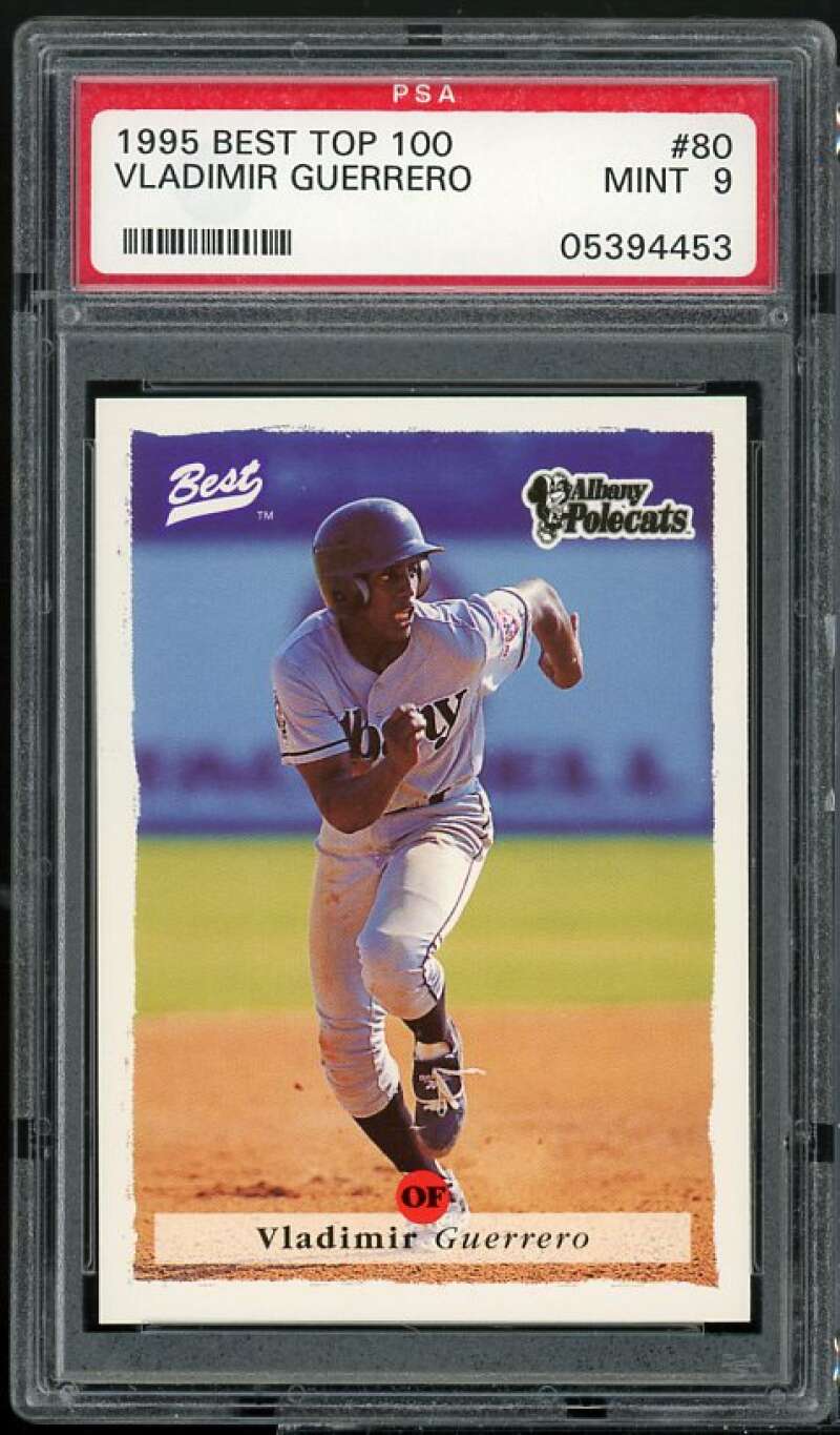 Vladimir Guerrero Rookie Card 1995 Best Top 100 #80 PSA 9 Image 1