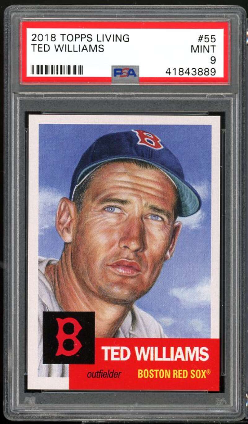 Ted Williams Card 2018 Topps Living #55 PSA 9 Image 1