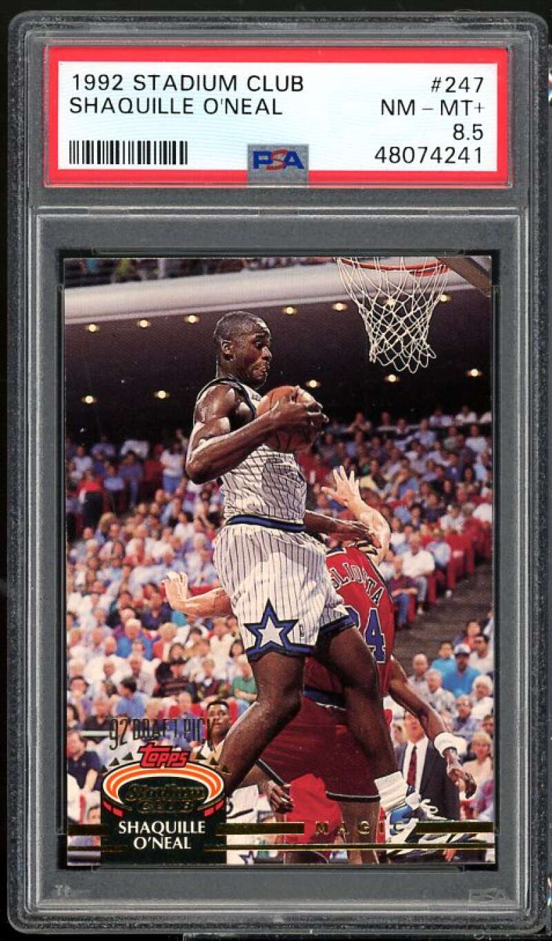 Shaquille O'Neal Rookie Card 1992-93 Stadium Club #247 PSA 8.5 Image 1