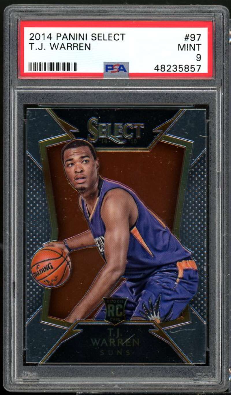 T.J. Warren Rookie Card 2014-15 Panini Select #97 PSA 9 Image 1