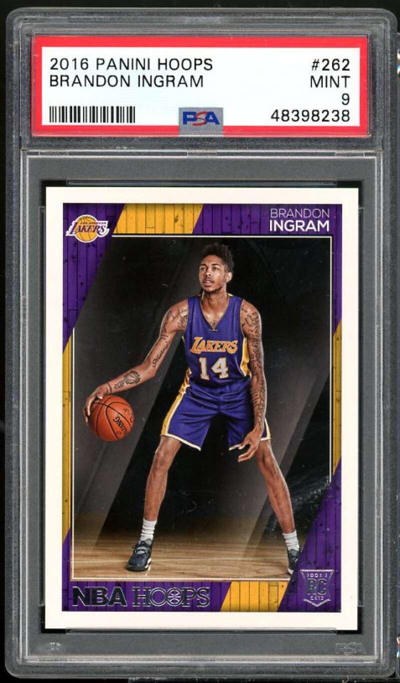 Brandon Ingram Rookie Card 2016-17 Hoops #262 PSA 9 Image 1