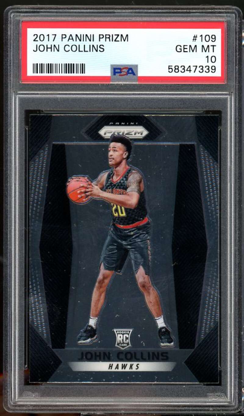 John Collins Rookie Card 2017-18 Panini Prizm #109 PSA 10 Image 1