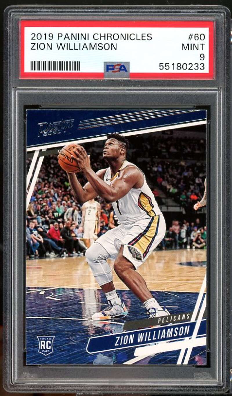 Zion Williamson Rookie Card 2019-20 Panini Chronicles #60 PSA 9 Image 1