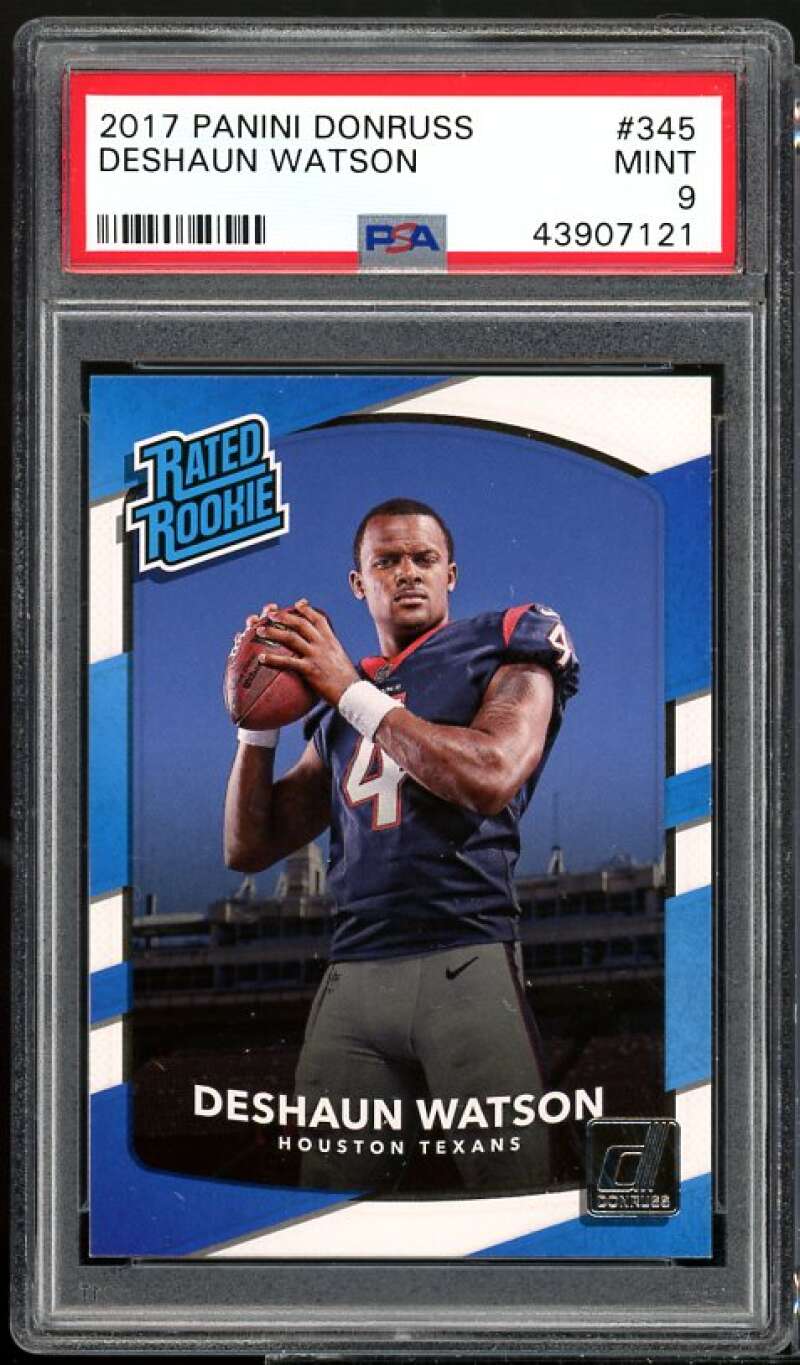 Deshaun Watson Rookie Card 2017 Donruss #345 PSA 9 Image 1