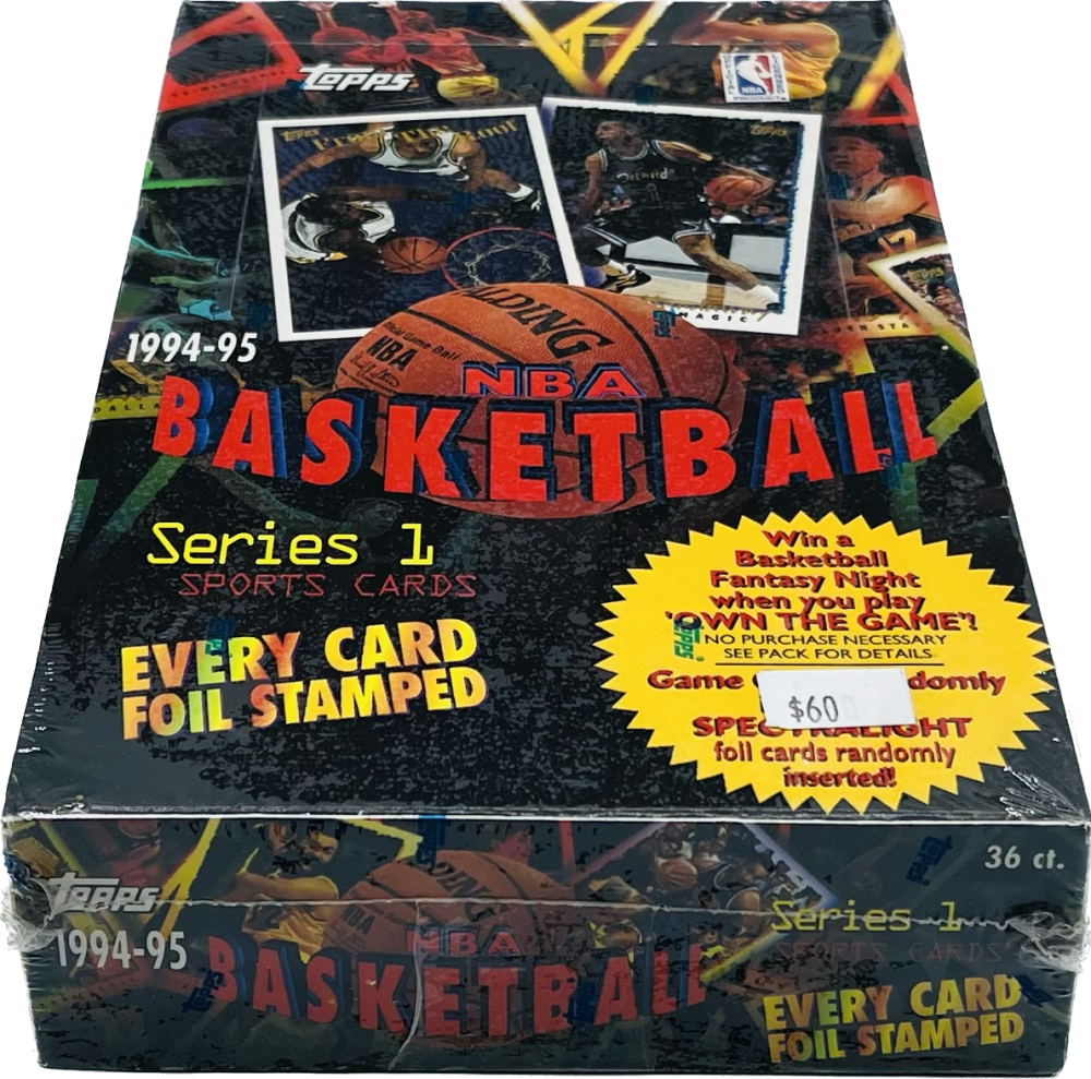 1994-95 Topps NBA Basketball Cards Series 1 Box Image 2