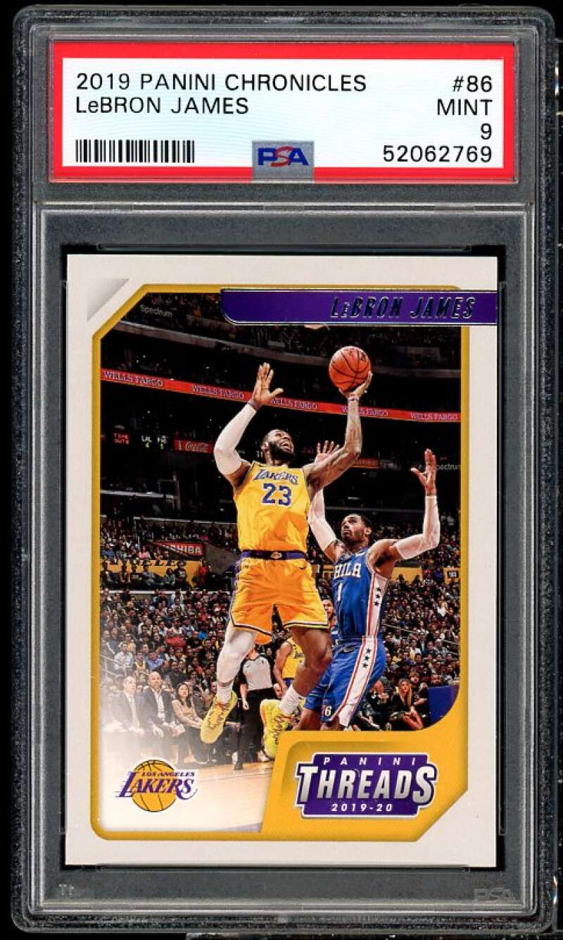 LeBron James Card 2019-20 Panini Chronicles #86 PSA 9 Image 1