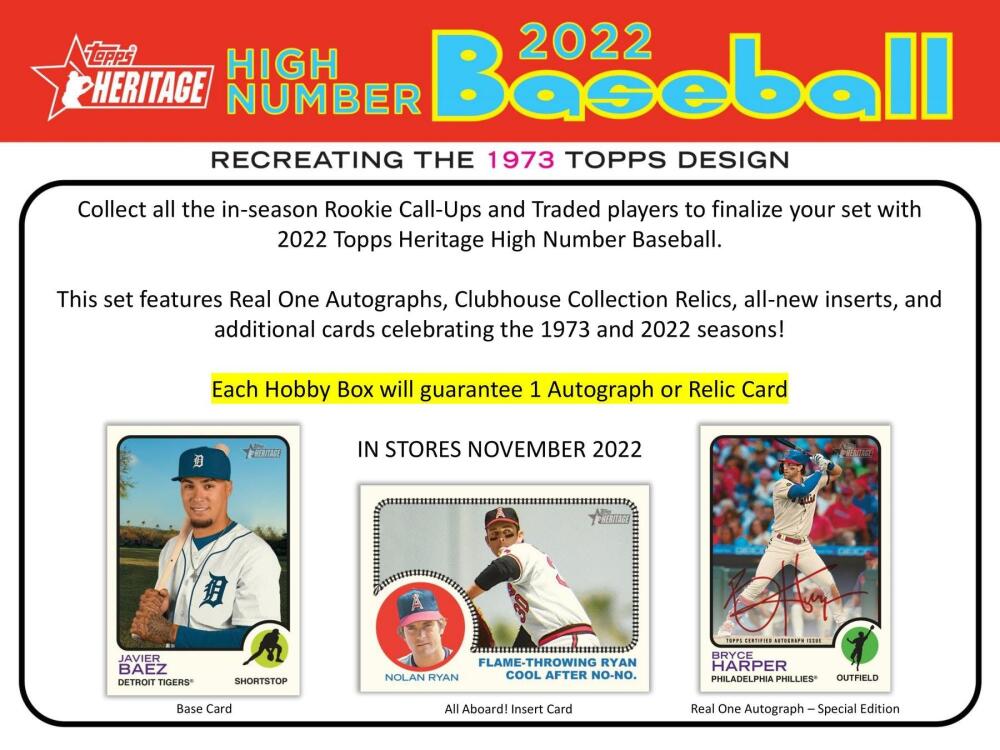 2022 Topps Heritage High Number Baseball Hobby Box Image 3